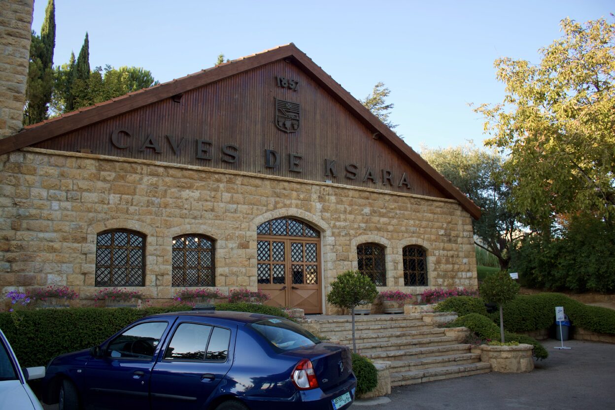 The outside entrance to Chateau Ksara